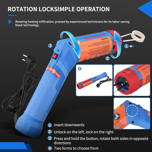 Magnetisk induktionsvarmer, ergonomisk design, sikkerhedsfunktioner,1100W 220V