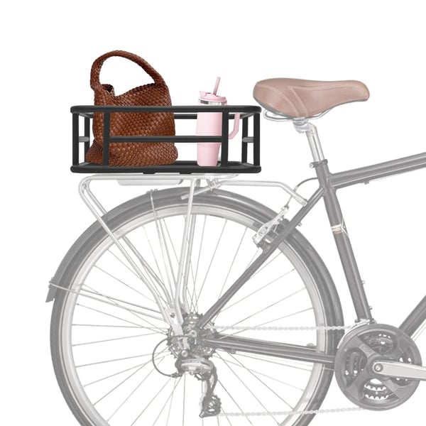 Cykelkurv, 25 kg belastningsevne, alsidige monteringsmuligheder,sort