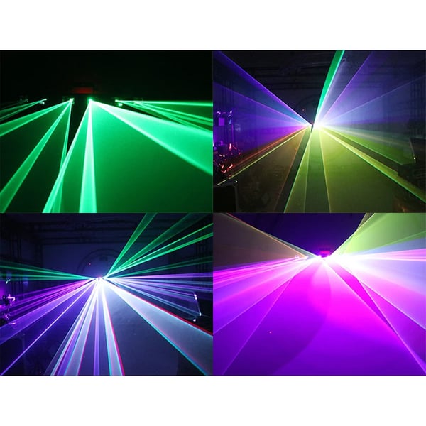 Laserlysprojektor, DMX-kontrol, lydaktiverede effekter,EU stik, sort