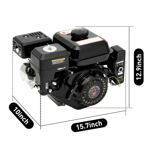 Bensinmotor, luftkyld, 7,5HK,Bensinmotor