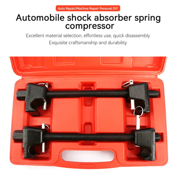 Heavy-Duty Coil Spring Compressor Værktøjssæt, 12 Tommer Længde, 4 Tommer Bredde, Maksimal Belastningskapacitet 2.500 lbs, 5 lbs Vægt