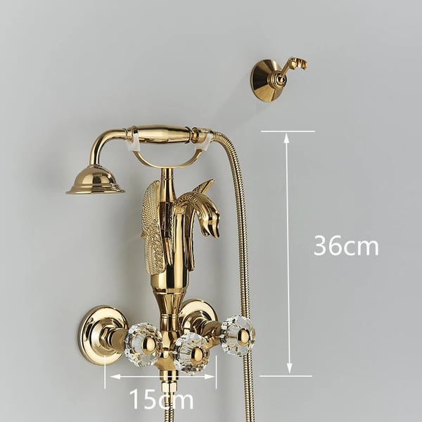 Badekararmatur, Poleret Overfladefinish, Klassisk Stil,Skinnende Guld