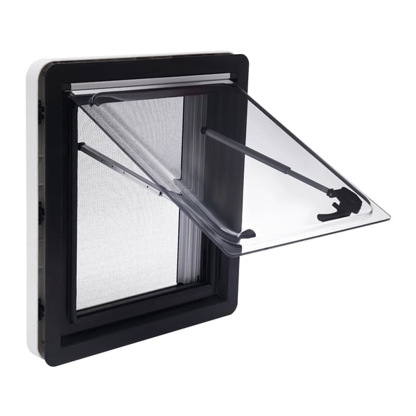 RV Ventilationsfönster, Hållbara Material, Förbättrad Luftflöde,Svart