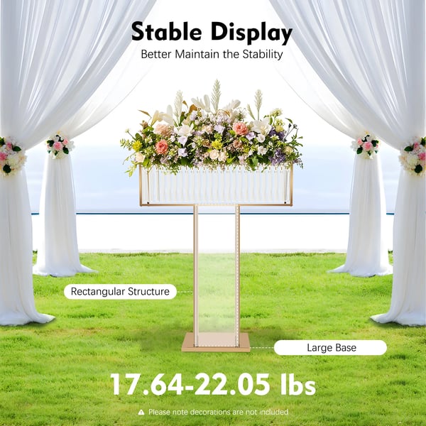 Blomsterstand, Elegant Design, Holdbar Konstruktion,Guld