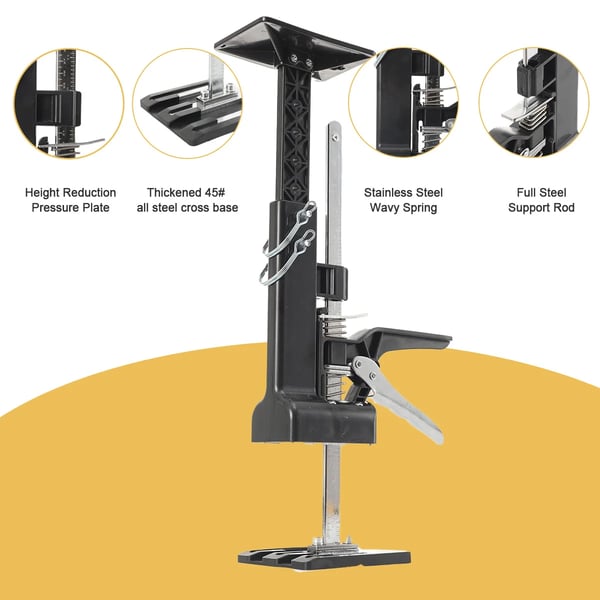 Jack Lift Værktøj, Justerbar Højde, 200 kg Kapacitet, Kompatibel med Fliser og Døre, Holdbar Stål Konstruktion, Ergonomisk Design