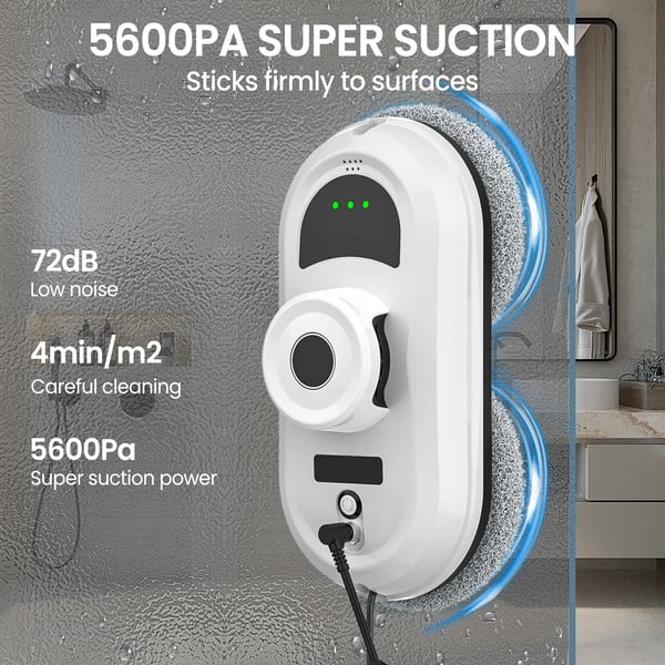 Ikkunanpesurobotti, Korkea Imuteho, Kauko-ohjaus,5600pa, EU, Kyllä