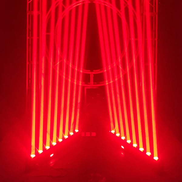 Bevægelseshovedlys, RGBW LED, DMX Kontrol,EU stik, sort