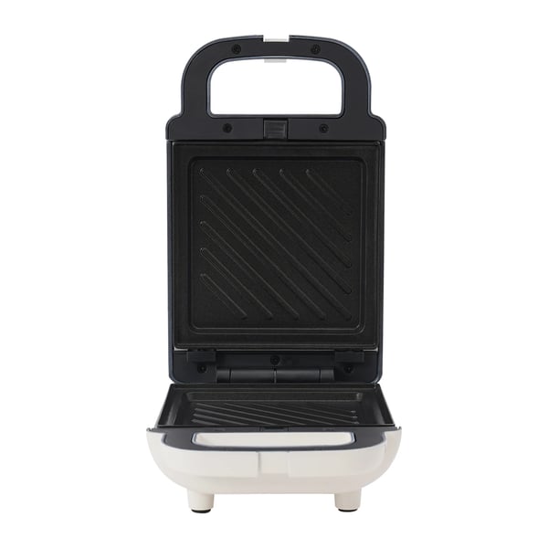 Elektrisk Sandwich Maker, 650W Effekt, 220-240V Spænding, Dimensioner 24cm x 15cm x 9.5cm, Non-Stick Belægning, Bagetid 3-5 Minutter