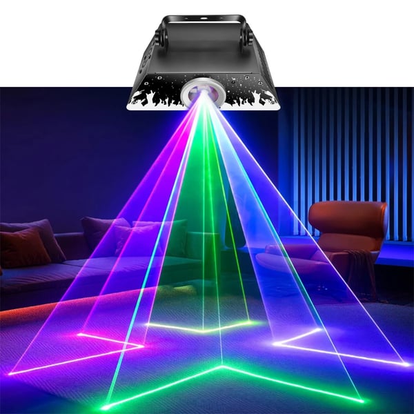 Laserprojektori, 3D-animaatio, kaukosäädin,EU-pistoke