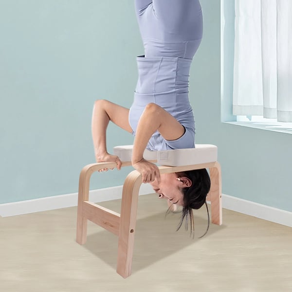 Yoga Hovedstandsbænk, 200 kg Kapacitet, Alsidig og Holdbar,Beige