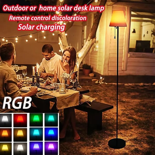Udendørs sollys, fjernbetjening, multicolor belysning,hvid, 8W