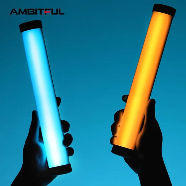 AMBITFUL A2 Kit-2 RGB Rørlys, 8W Effekt, Trådløs Mobilkontrol,A2 Kit-2