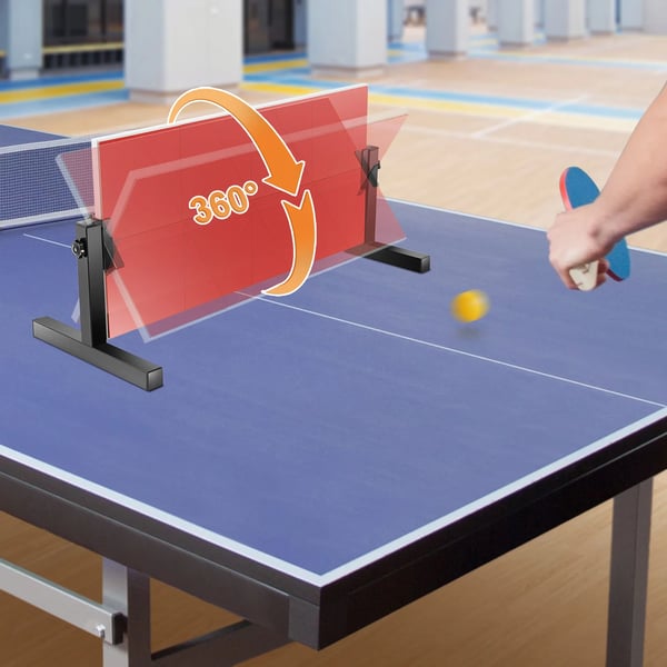 Bordtennis Rebound Board, Justerbart Design, Forbedret Boldrebound,Rød og Sort
