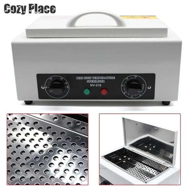 Hetluftsterilisator, 300W Effekt, 2L Kapacitet, 50-220℃ Temperaturintervall, 0-120 Minuter Timer, Kompakt Design