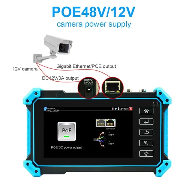 CCTV Tester, 5,4 Tommer IPS Skærm, HDMI og VGA Indgang,NF-715