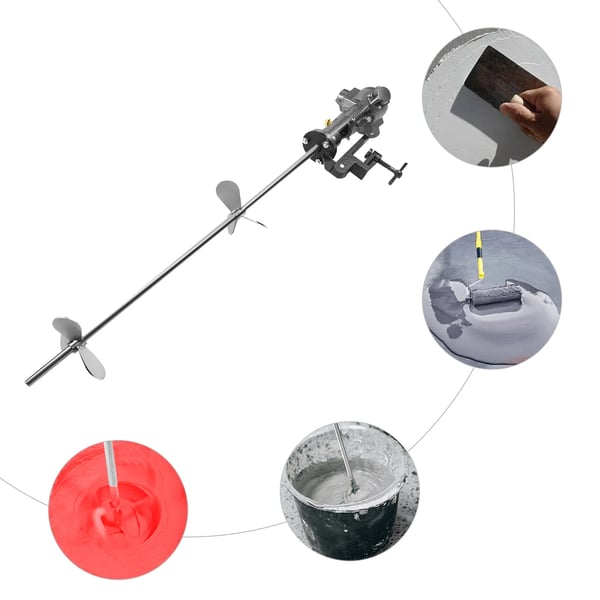 Pneumatisk Færdigpudsemixer, 1/2HK, 190L Kapacitet, Rustfrit Stål, 50-2000 RPM Hastighed, 1-3 kg Arbejdstryk