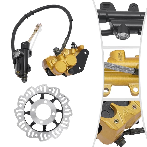 Bageste hydrauliske bremsekit, holdbare materialer, kompatibel med mini- og lommecykler,Sølv