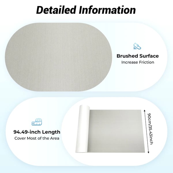 Venepohja, EVA-materiaali, 240 cm x 90 cm x 0.6 cm, 6 mm paksuus, harjattu pinta turvallisuutta varten