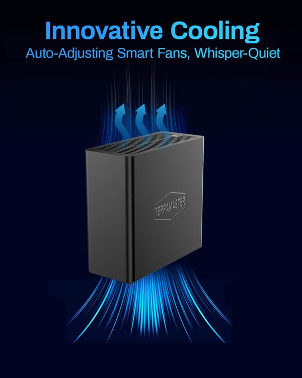 SSD NAS Lagring, N95 Quad Core CPU, 8GB DDR5 RAM, 32TB Kapacitet, 5GbE Ethernet Interface