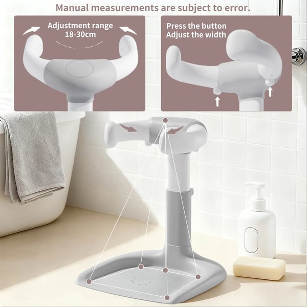 Babbadställning, Ergonomisk Design, Halkfri Bas,VIT