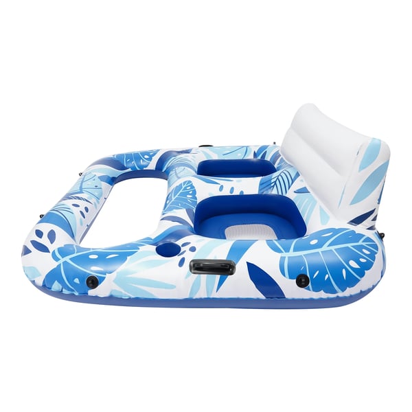 Oppustelig Poolmadras, Dobbelt Sæde, Ergonomisk Design,HIMMELBLÅ