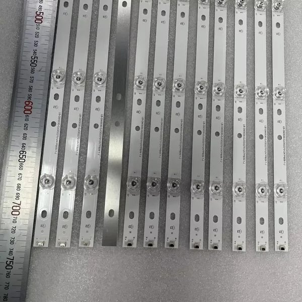 LED Strip Lys, 735 mm Længde, DC 3V Strømkilde, 7 LED'er, Mindre end 60 Lumen, CE Certificering