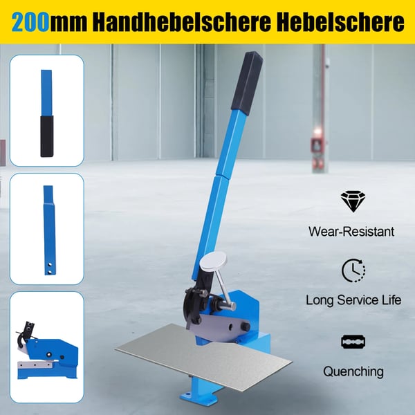 Manuelle Metal Saks, Heavy Duty Konstruktion, Ergonomisk Håndtag,Blå