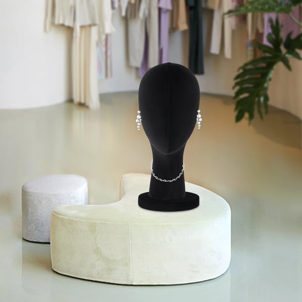 Mannequin Hoved, Holdbart Materiale, Elegant Design,sort