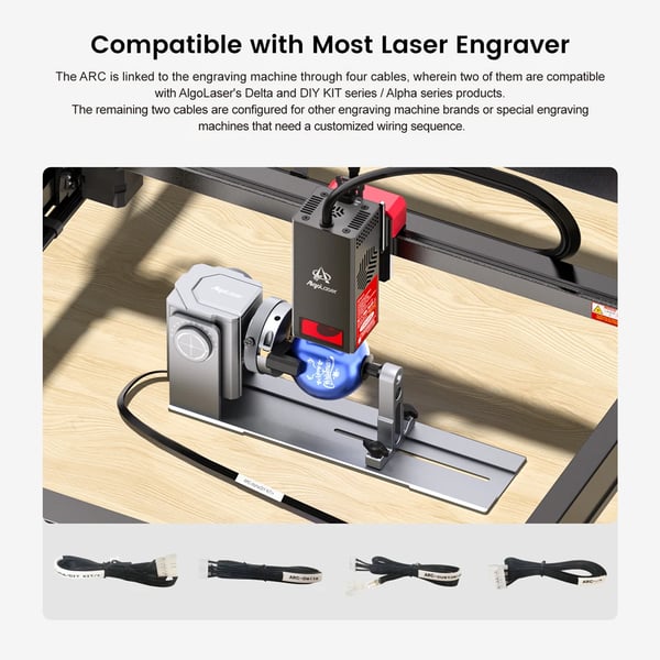 Lasergraver, Rotationsmodul, Høj Kompatibilitet,ARC