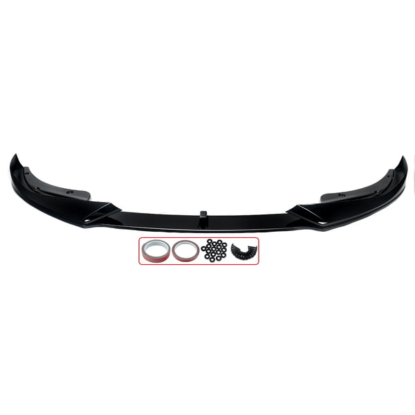 Front Bumper Splitter, Forbedret Aerodynamik, Aggressiv Styling,Glansfuld Sort