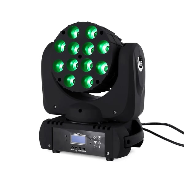 12X12W LED Liikkuva Päävalaisin, 144W Teho, Korkea Valovirta,Eu plug in Finnish is "Eu-plugi", 1 kpl hinta