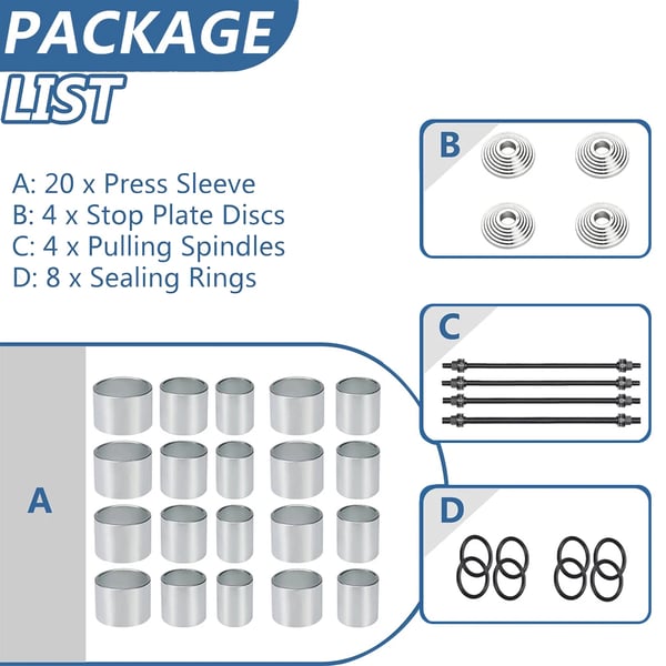 Bilreparationsværktøjssæt, 28-delt kit, bushing- og lejeinstallatør,28Pcs Sæt