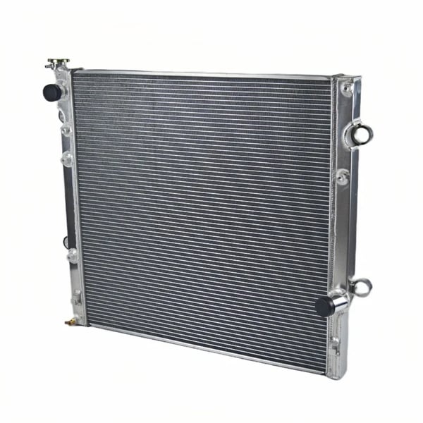 Radiator, Aluminiumkonstruktion, Samlede dimensioner 32-1/2" × 26-3/4" × 4-1/4", Kerne størrelse 25-1/2" × 25-1/8" × 1-5/8", Indløb størrelse 1-1/2"