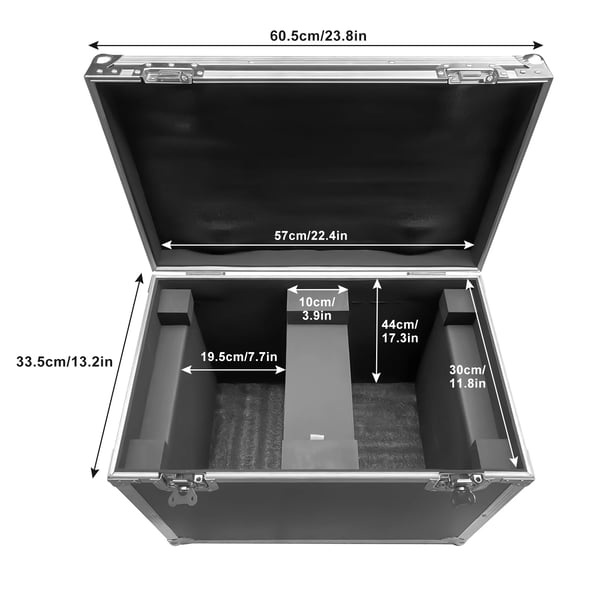 Gator Cases Airline Case, Specialtilpasset til 2 x 230W Moving Head Lygter, Holdbart Premium Læder,sort