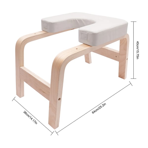 Yoga Hovedstandsbænk, Robust Design, Multifunktionel Brug,HVID