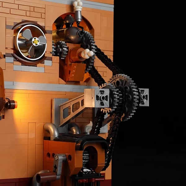 Steampunk Flyveklub Husmodel, 1858 Dele, Miljøvenlige Materialer,med tal