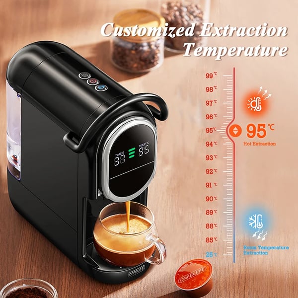 Cafelffe Kapselkaffemaskine, 19 Bar Tryk, Brygning af Hot og Kold,EU