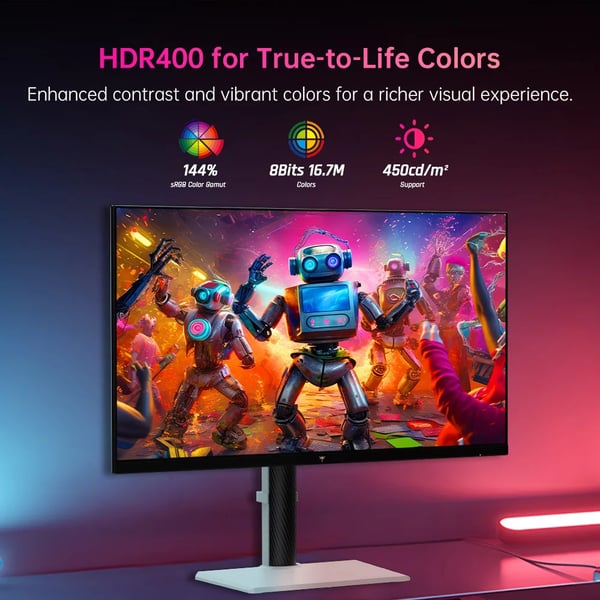 Gaming Monitor, 2560x1440 Opløsning, 300Hz Opdateringsfrekvens,KTC H27E6-a