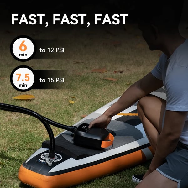 Luftpump, 20 PSI Max Tryck, Uppladdningsbart Batteri,D13PRO 5200mAh