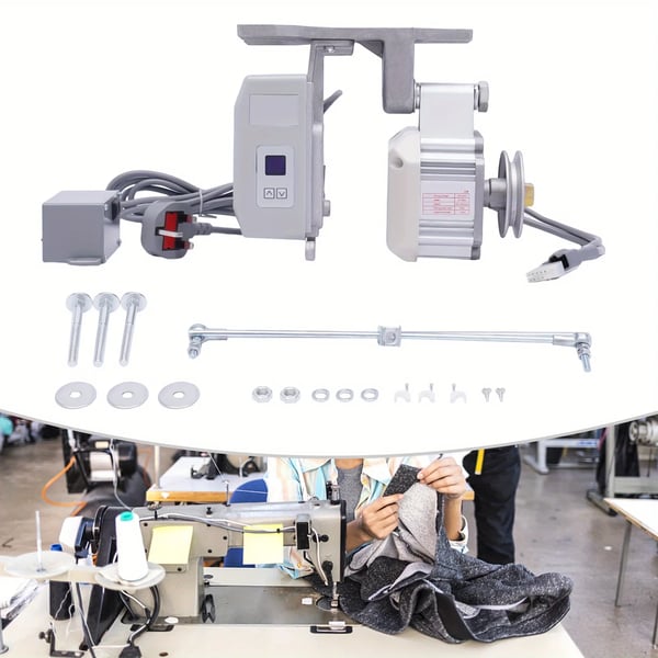 Industriell symaskinsmotor, 550 W effekt, 220 V spänning, 500 - 3000 RPM hastighetsområde, aluminiumlegering, energieffektiv