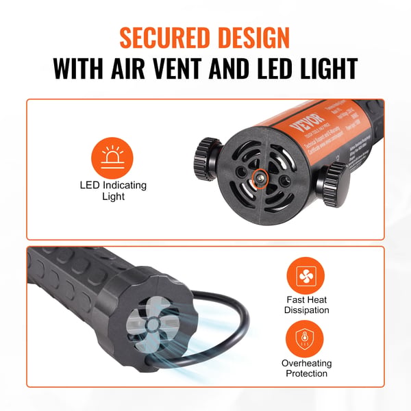 Magnetisk induktionsvarmer, 1000W effekt, ergonomisk håndtag,220V