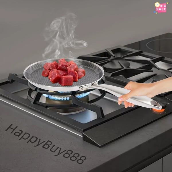 Stegepande, Non-Stick Overflade, Holdbar Konstruktion,sort