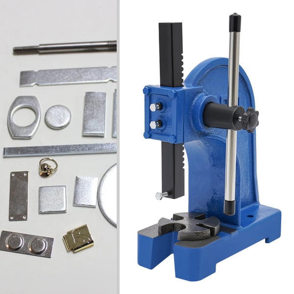 Manuel Arbor Presse, Støbejernskonstruktion, Maksimal Arbejdstryk: 1T, Samlet Størrelse: 24,8 cm x 11,4 cm x 29,8 cm, Rack Slag: 14 cm
