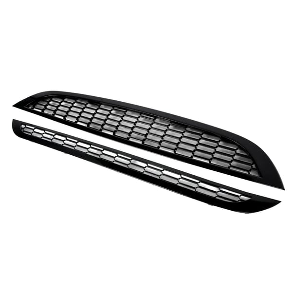 Gitter, Glansfuld Sort Honningkombinationsdesign, Perfekt Pasform til MINI Cooper,Glansende Sort