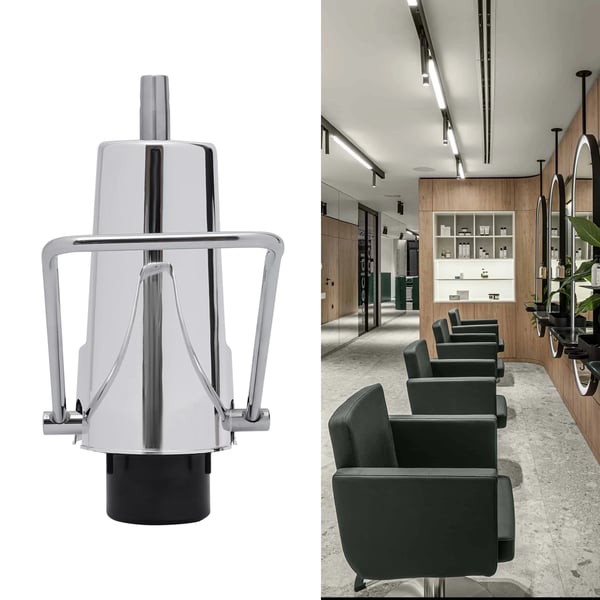 Barberstol Hydraulisk Pumpe, Højdejusterbar, Holdbar Konstruktion,Sølv