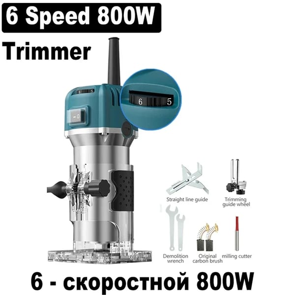 Elektrisk Trimmesmaskine, 800W Effekt, 30000RPM Hastighed,EU stik