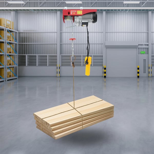 Elektrisk hejseværk, 400 kg kapacitet, 12 m løftehøjde,800 Kg