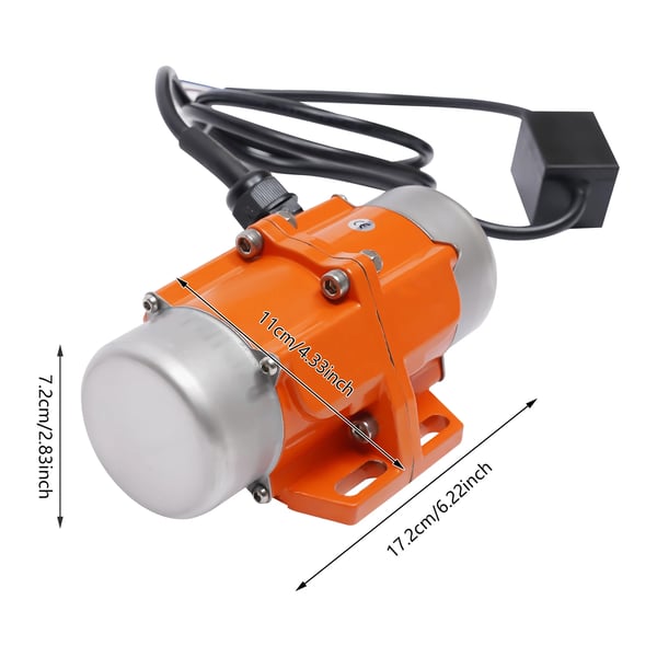 Vibrationsmotor, Lav støjdrift, Justerbar excitationskraft, Holdbart aluminiumsdesign