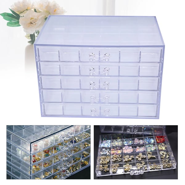 Neglekunst Opbevaring, 120 Rum, Skuffeorganisator,Klar