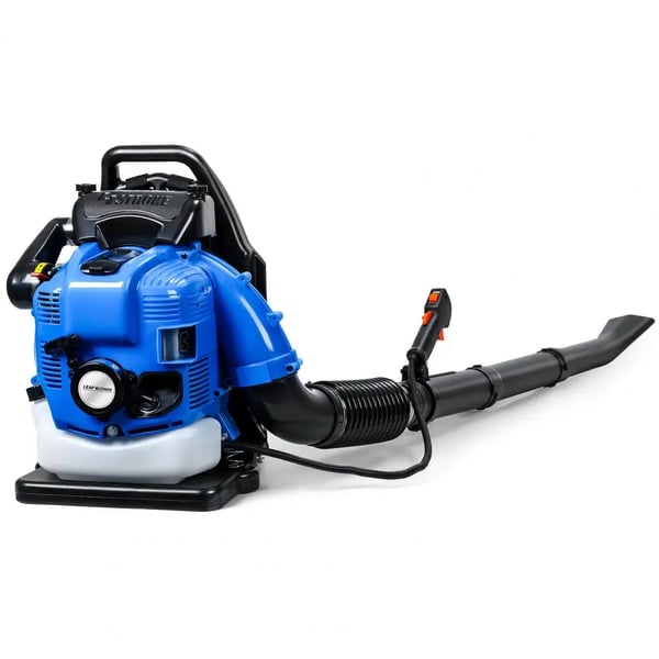 Bladblæser, 4-taktsmotor, 75,6 cc slagvolumen, 750 CFM luftstrøm, 2,6 kW effektudgang, 1,9 L brændstoftank